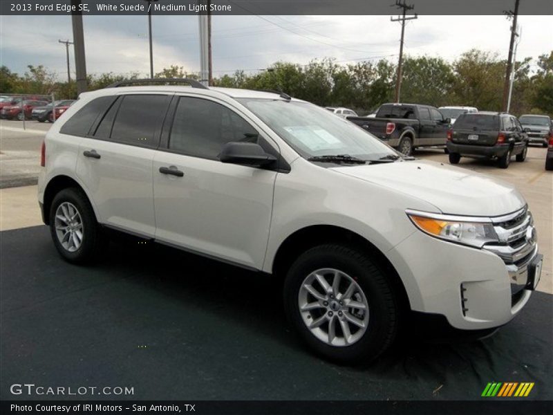 White Suede / Medium Light Stone 2013 Ford Edge SE