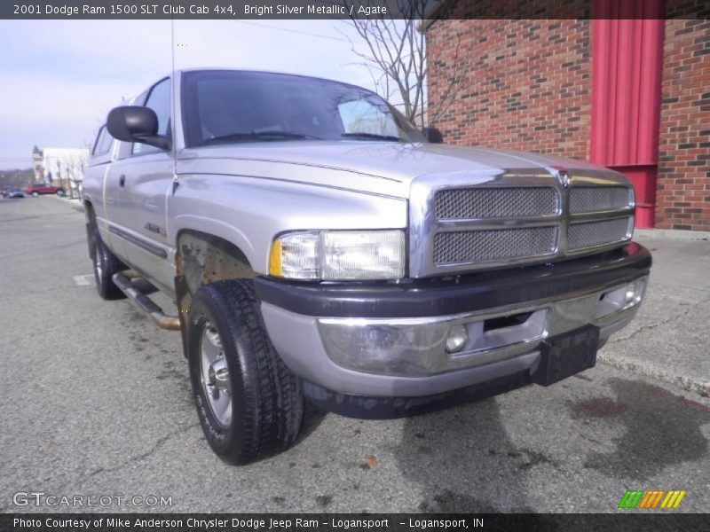 Bright Silver Metallic / Agate 2001 Dodge Ram 1500 SLT Club Cab 4x4