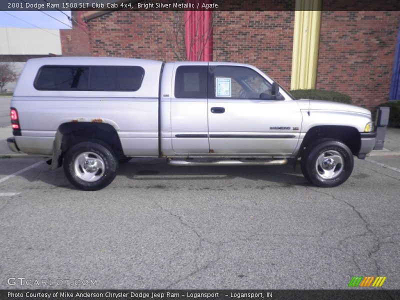 Bright Silver Metallic / Agate 2001 Dodge Ram 1500 SLT Club Cab 4x4