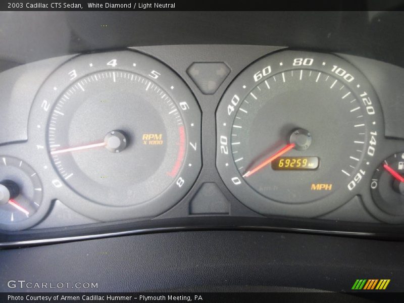 White Diamond / Light Neutral 2003 Cadillac CTS Sedan
