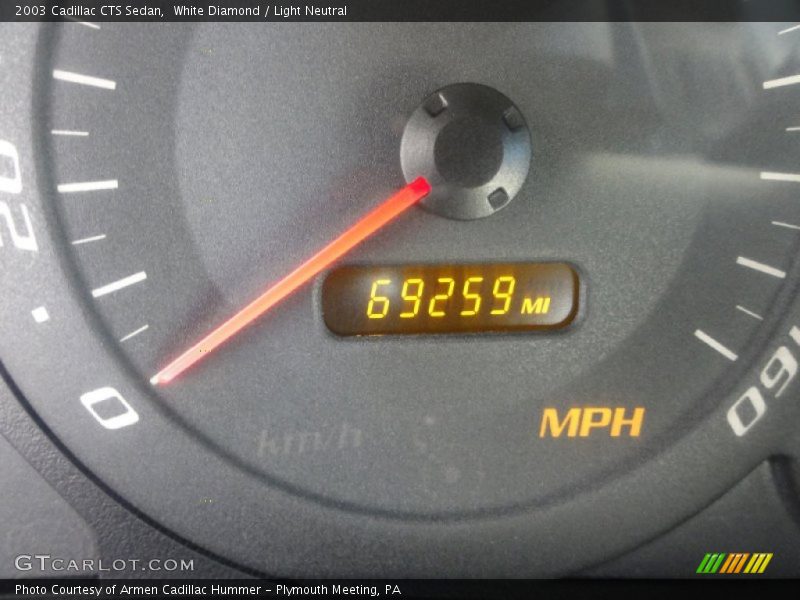 White Diamond / Light Neutral 2003 Cadillac CTS Sedan