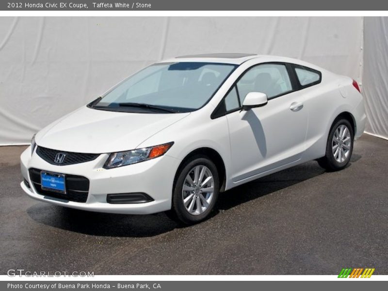 Taffeta White / Stone 2012 Honda Civic EX Coupe