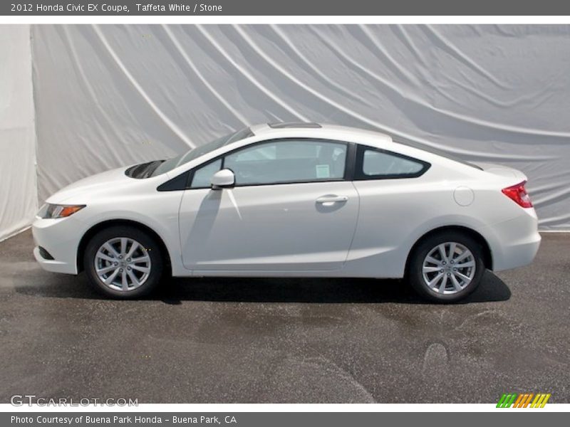 Taffeta White / Stone 2012 Honda Civic EX Coupe