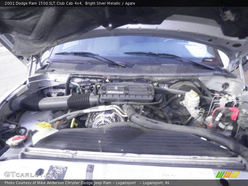 Bright Silver Metallic / Agate 2001 Dodge Ram 1500 SLT Club Cab 4x4