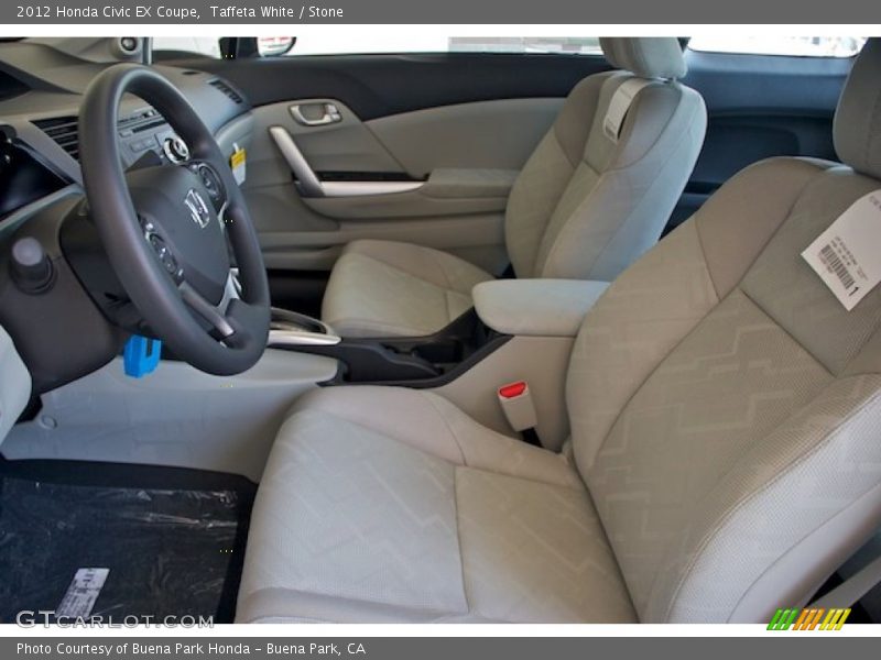 Taffeta White / Stone 2012 Honda Civic EX Coupe