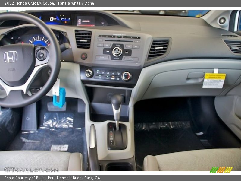 Taffeta White / Stone 2012 Honda Civic EX Coupe
