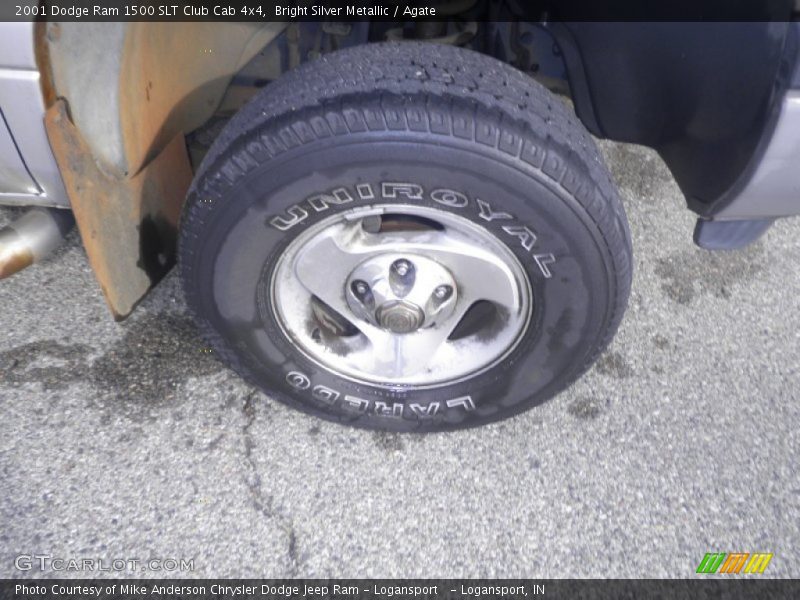 Bright Silver Metallic / Agate 2001 Dodge Ram 1500 SLT Club Cab 4x4