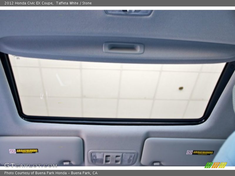 Taffeta White / Stone 2012 Honda Civic EX Coupe