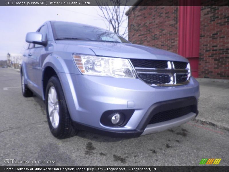 Winter Chill Pearl / Black 2013 Dodge Journey SXT