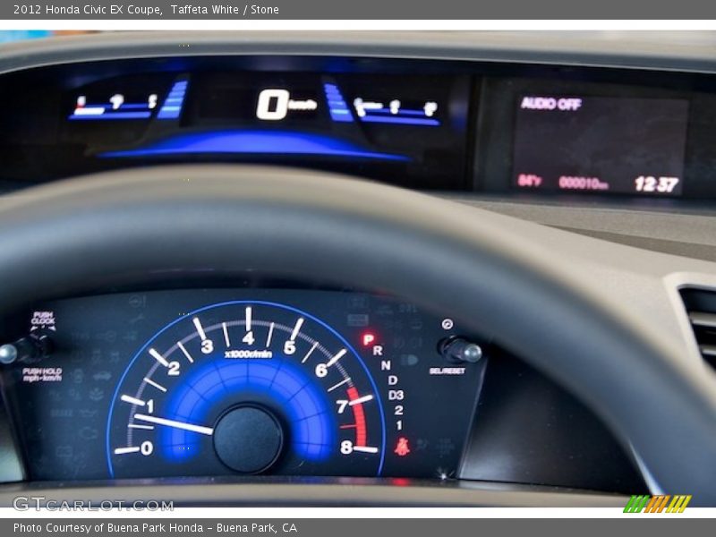 Taffeta White / Stone 2012 Honda Civic EX Coupe