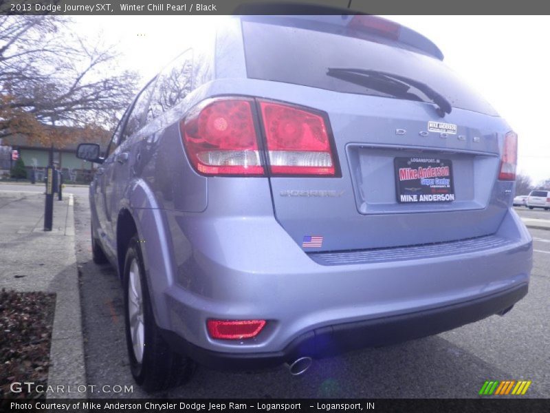 Winter Chill Pearl / Black 2013 Dodge Journey SXT