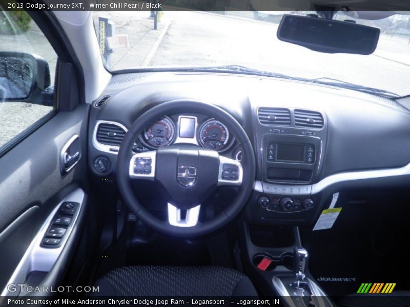 Winter Chill Pearl / Black 2013 Dodge Journey SXT