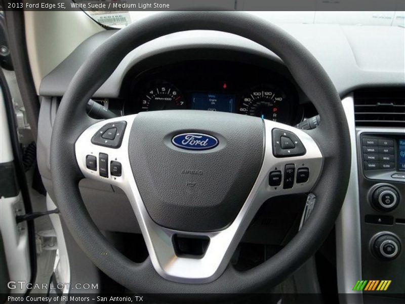 White Suede / Medium Light Stone 2013 Ford Edge SE