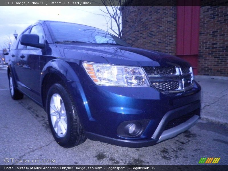 Fathom Blue Pearl / Black 2013 Dodge Journey SXT