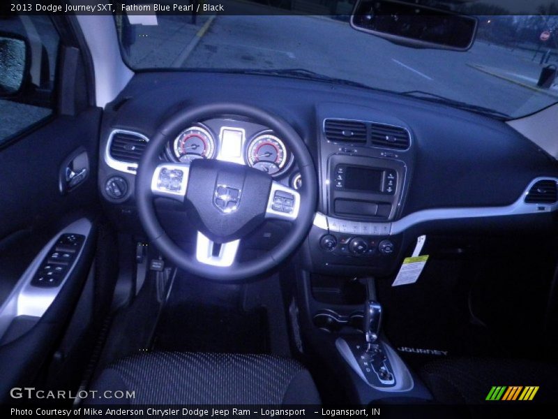 Fathom Blue Pearl / Black 2013 Dodge Journey SXT