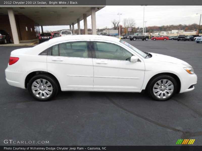 Bright White / Black 2012 Chrysler 200 LX Sedan