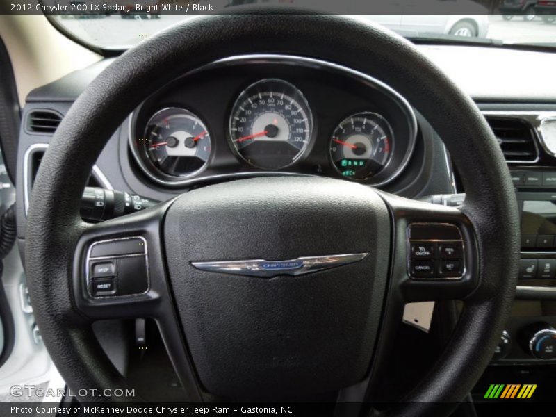 Bright White / Black 2012 Chrysler 200 LX Sedan