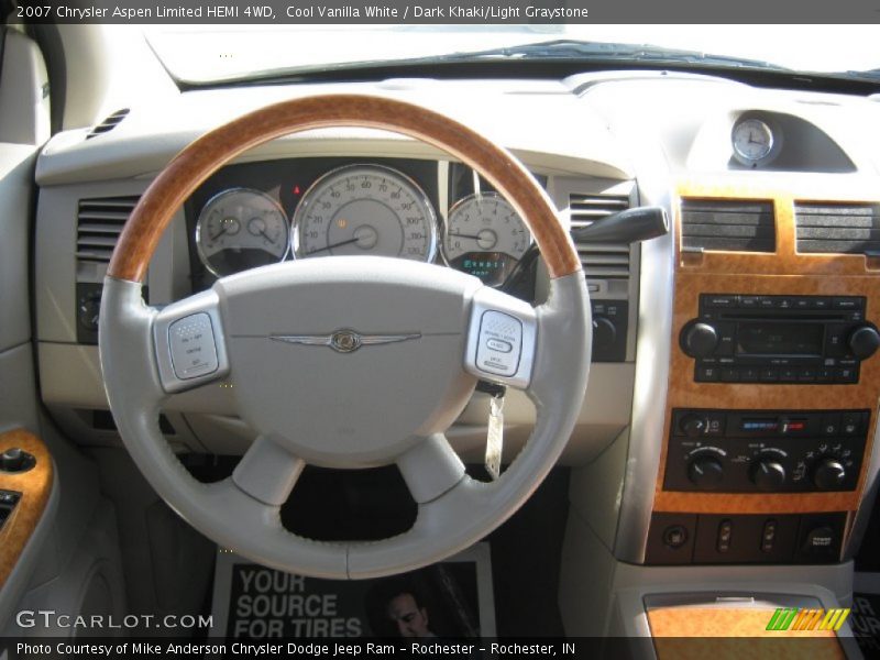 Cool Vanilla White / Dark Khaki/Light Graystone 2007 Chrysler Aspen Limited HEMI 4WD