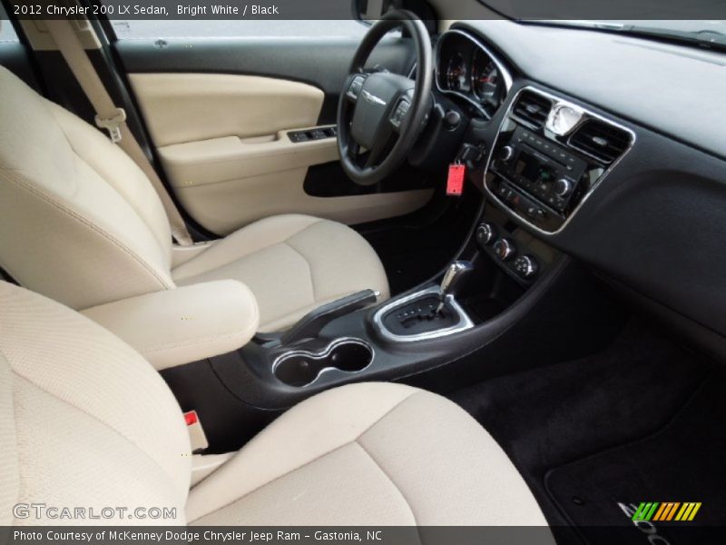 Bright White / Black 2012 Chrysler 200 LX Sedan