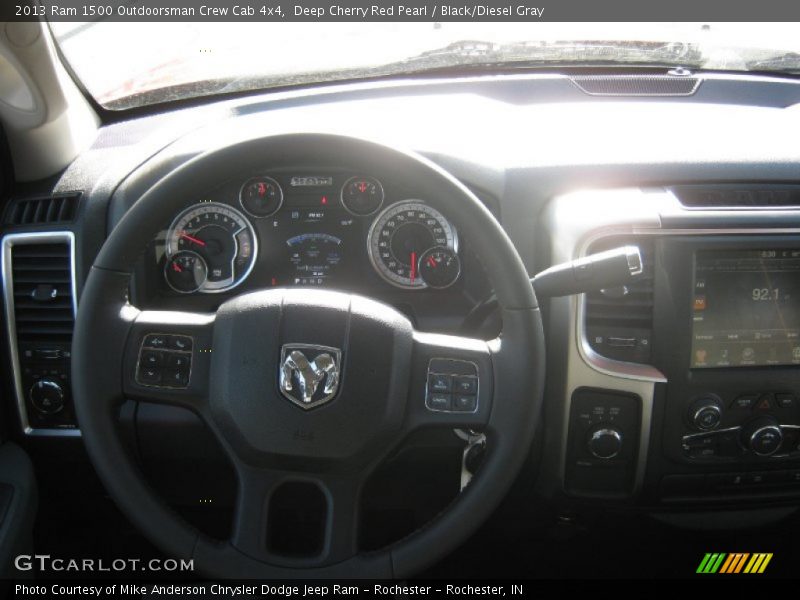 Deep Cherry Red Pearl / Black/Diesel Gray 2013 Ram 1500 Outdoorsman Crew Cab 4x4