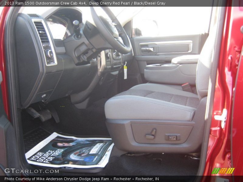 Deep Cherry Red Pearl / Black/Diesel Gray 2013 Ram 1500 Outdoorsman Crew Cab 4x4