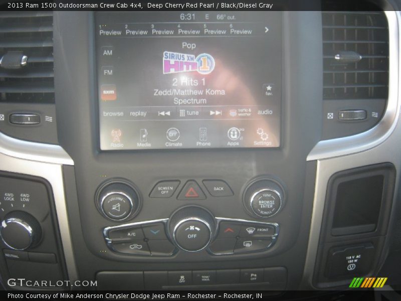 Deep Cherry Red Pearl / Black/Diesel Gray 2013 Ram 1500 Outdoorsman Crew Cab 4x4