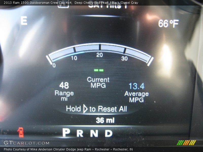 Deep Cherry Red Pearl / Black/Diesel Gray 2013 Ram 1500 Outdoorsman Crew Cab 4x4