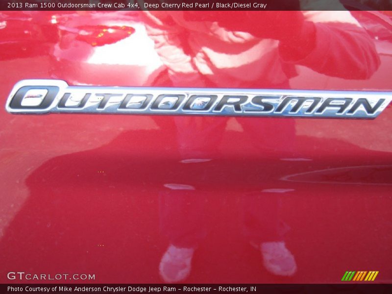 Deep Cherry Red Pearl / Black/Diesel Gray 2013 Ram 1500 Outdoorsman Crew Cab 4x4