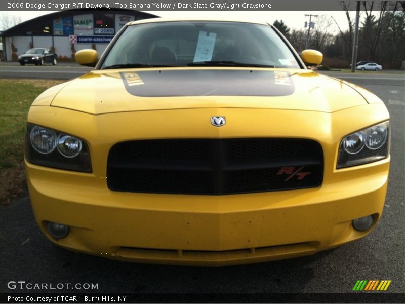 Top Banana Yellow / Dark Slate Gray/Light Graystone 2006 Dodge Charger R/T Daytona