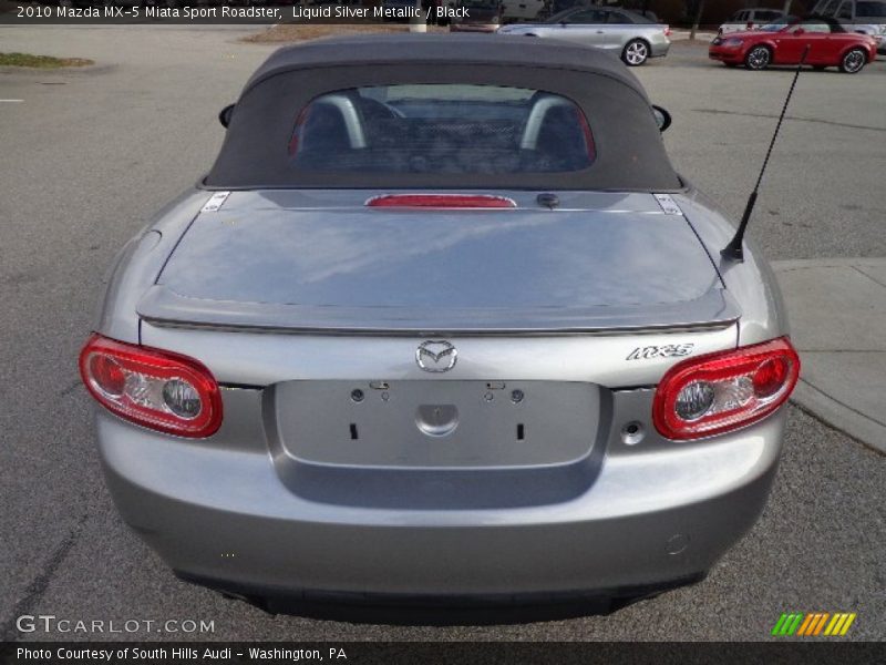 Liquid Silver Metallic / Black 2010 Mazda MX-5 Miata Sport Roadster
