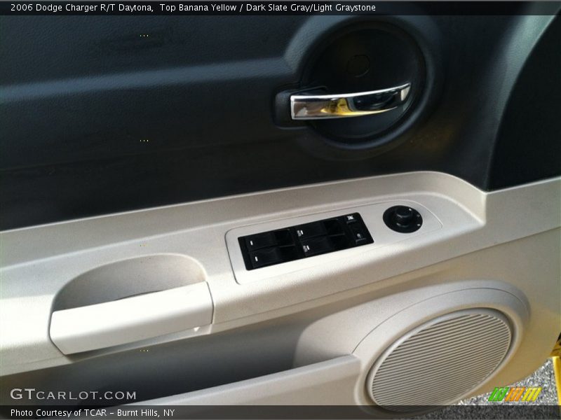 Top Banana Yellow / Dark Slate Gray/Light Graystone 2006 Dodge Charger R/T Daytona