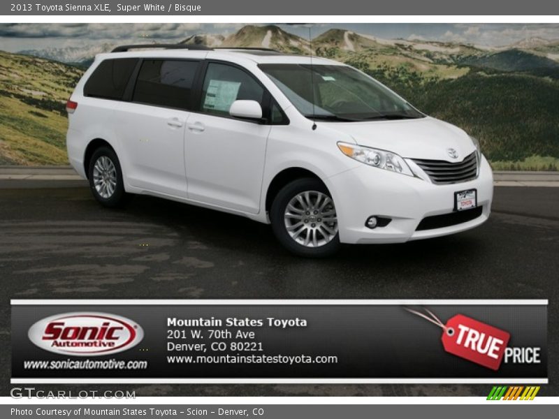 Super White / Bisque 2013 Toyota Sienna XLE
