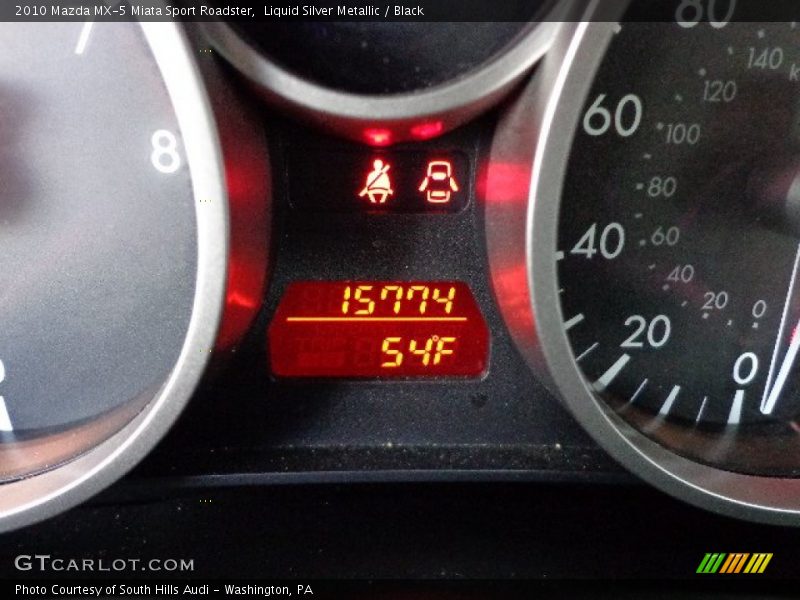 Liquid Silver Metallic / Black 2010 Mazda MX-5 Miata Sport Roadster