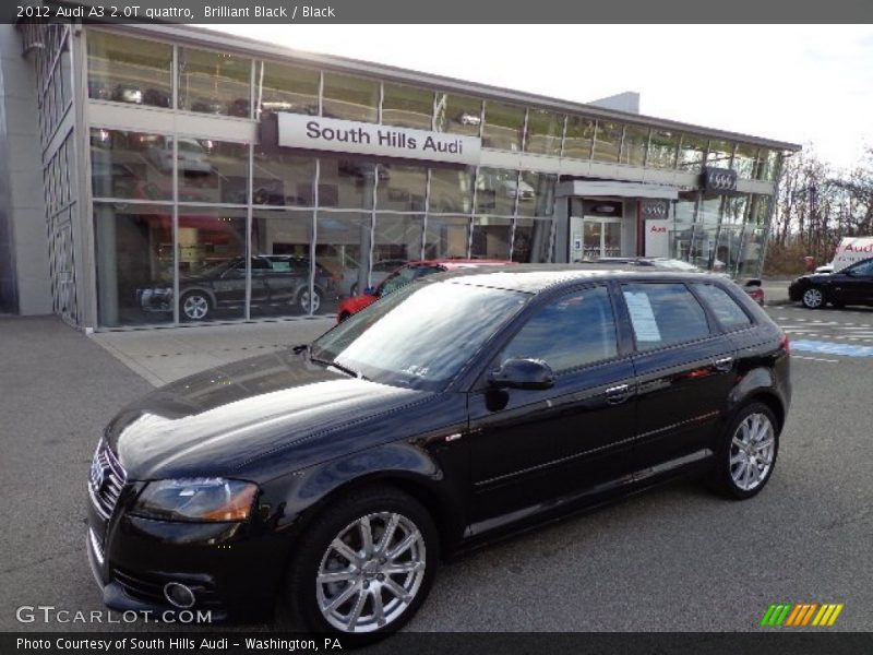 Brilliant Black / Black 2012 Audi A3 2.0T quattro