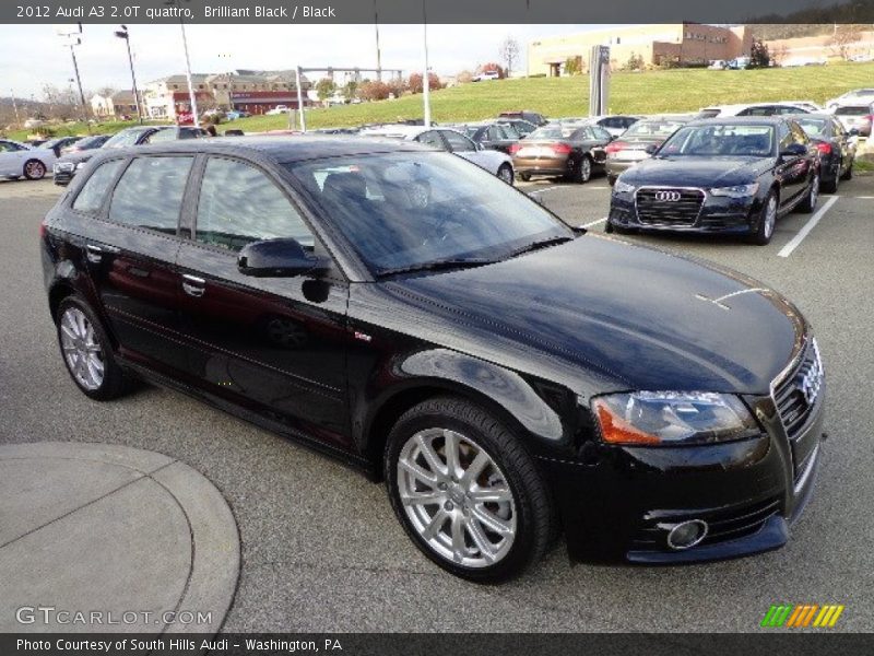 Brilliant Black / Black 2012 Audi A3 2.0T quattro
