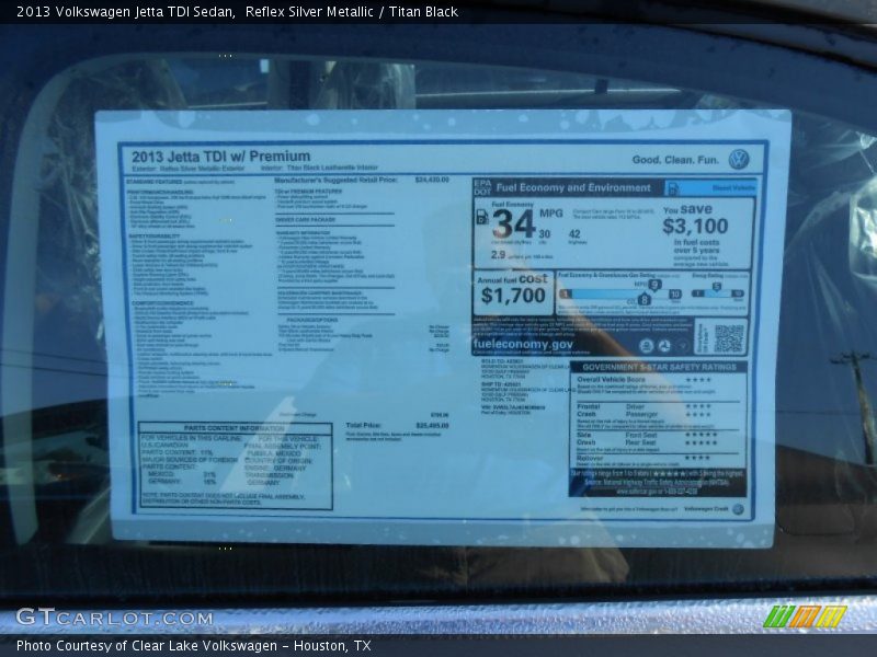 Reflex Silver Metallic / Titan Black 2013 Volkswagen Jetta TDI Sedan