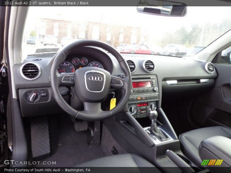 Brilliant Black / Black 2012 Audi A3 2.0T quattro