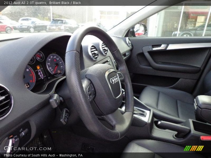 Brilliant Black / Black 2012 Audi A3 2.0T quattro