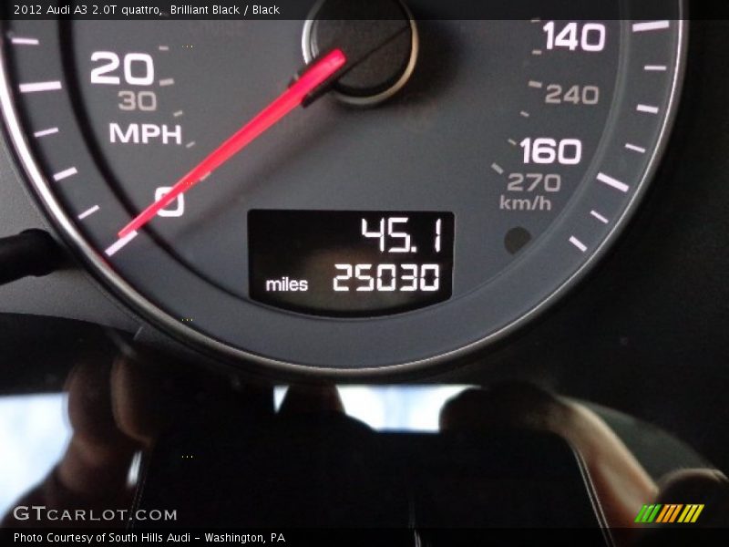 Brilliant Black / Black 2012 Audi A3 2.0T quattro