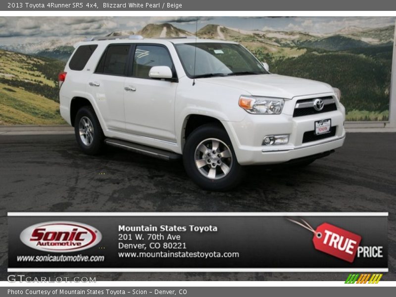 Blizzard White Pearl / Beige 2013 Toyota 4Runner SR5 4x4