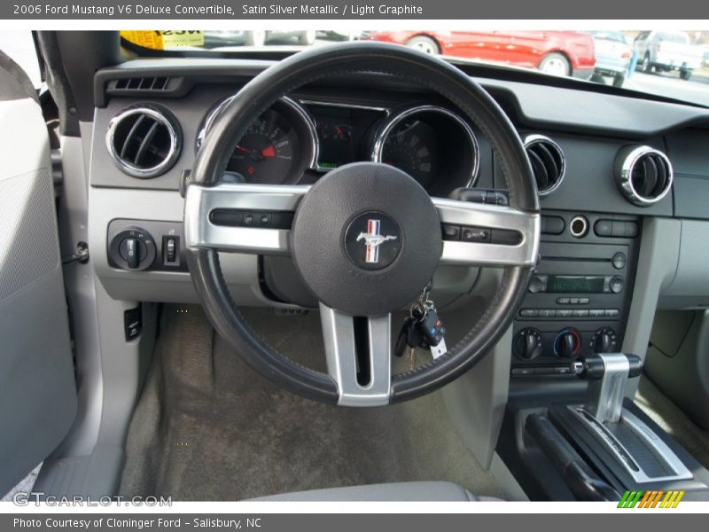 Satin Silver Metallic / Light Graphite 2006 Ford Mustang V6 Deluxe Convertible