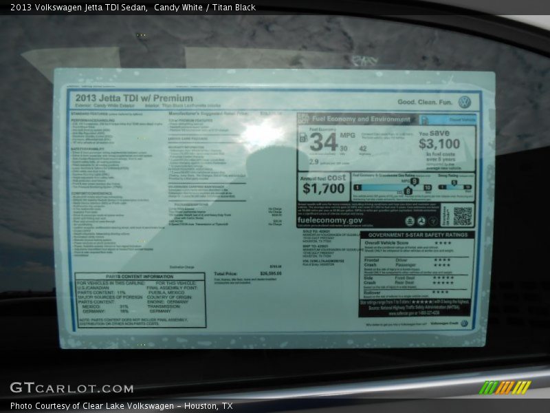 Candy White / Titan Black 2013 Volkswagen Jetta TDI Sedan