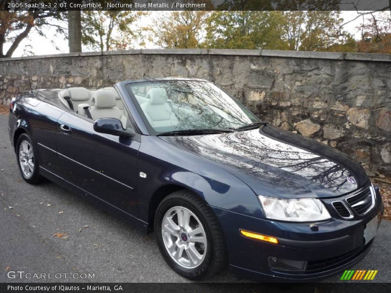 Nocturne Blue Metallic / Parchment 2006 Saab 9-3 2.0T Convertible