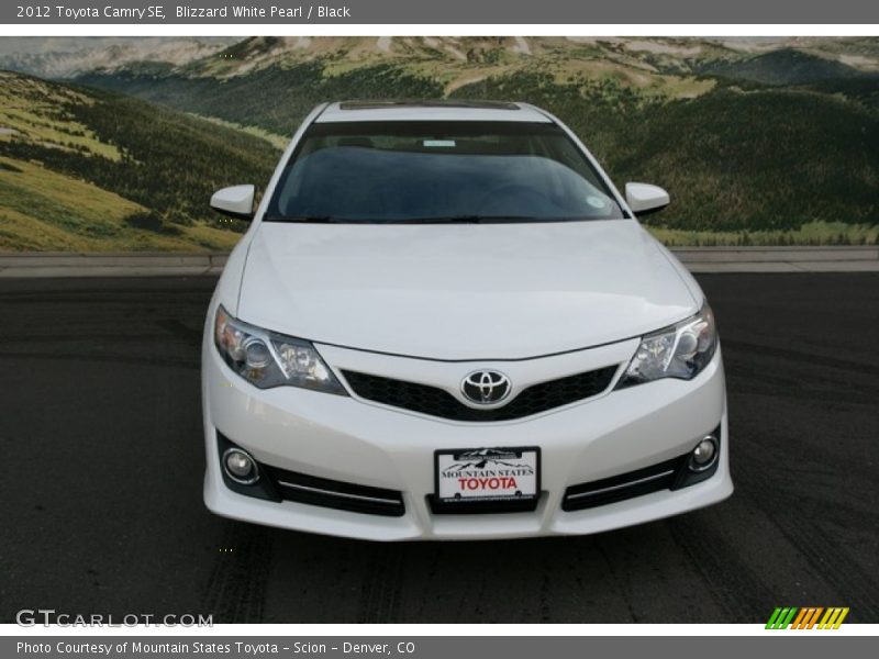 Blizzard White Pearl / Black 2012 Toyota Camry SE