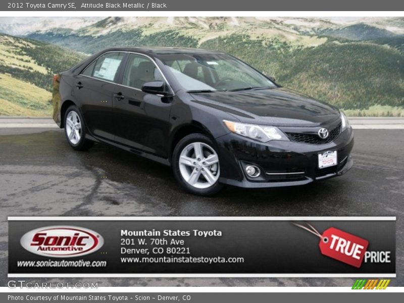 Attitude Black Metallic / Black 2012 Toyota Camry SE