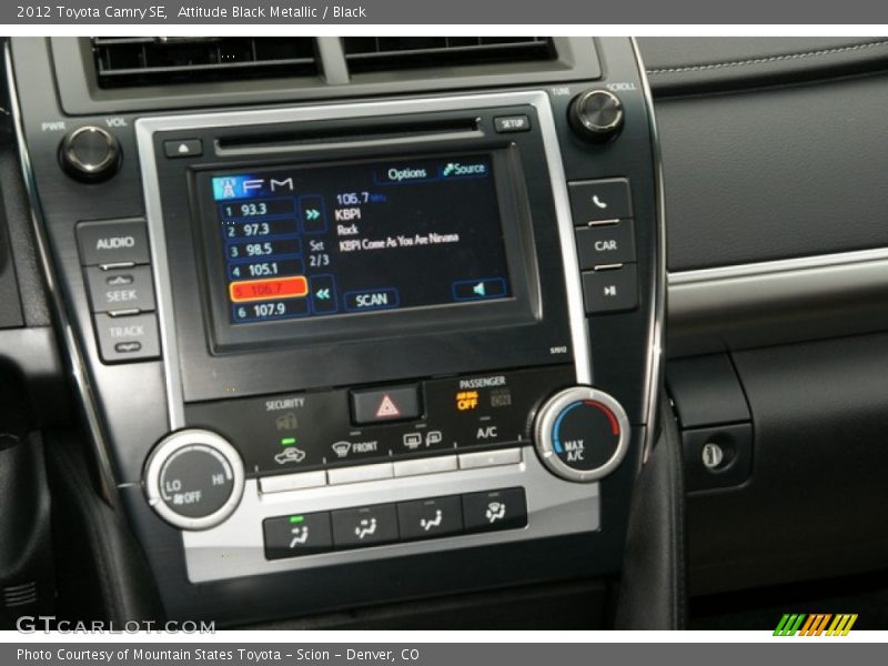 Attitude Black Metallic / Black 2012 Toyota Camry SE