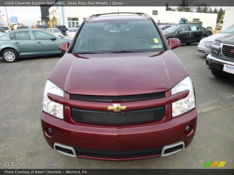 Deep Ruby Red Metallic / Ebony 2009 Chevrolet Equinox Sport AWD