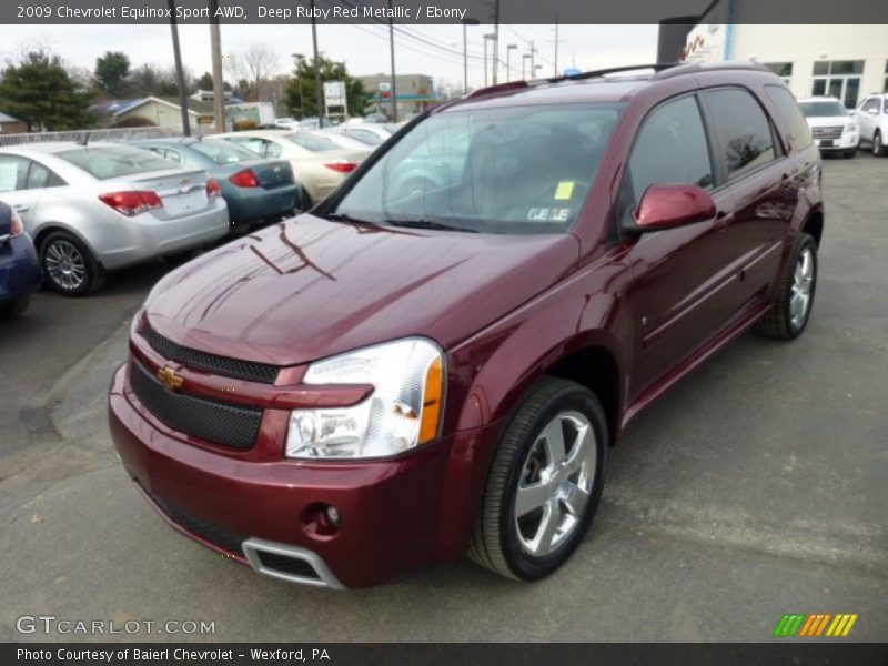 Deep Ruby Red Metallic / Ebony 2009 Chevrolet Equinox Sport AWD