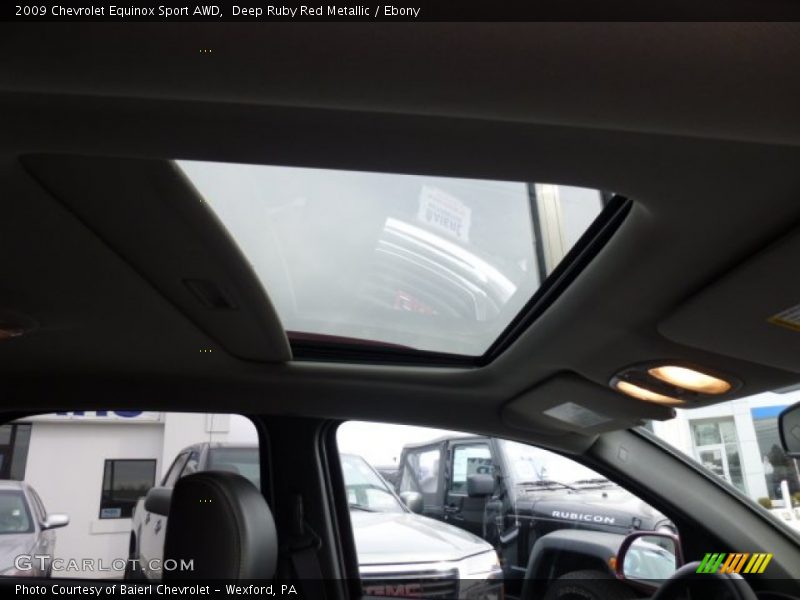 Sunroof of 2009 Equinox Sport AWD