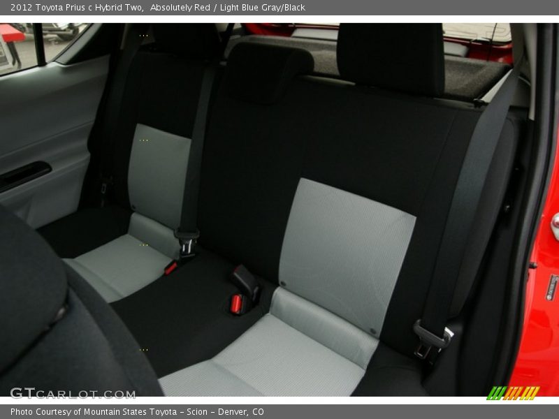 Absolutely Red / Light Blue Gray/Black 2012 Toyota Prius c Hybrid Two